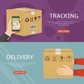 Delivery web banners Royalty Free Stock Photo