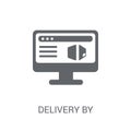 Delivery by Website icon. Trendy Delivery by Website logo concept on white background from Delivery and logistics collection