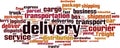 Delivery word cloud Royalty Free Stock Photo