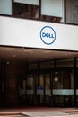 Dell computer corporation logo on outside signage board