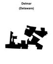 Delmar outline map Royalty Free Stock Photo