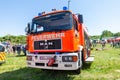 German fire engine from fire department Royalty Free Stock Photo