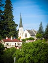 St Mark`s Anglican Church in Deloraine seen from a distance Royalty Free Stock Photo