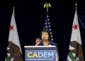 Delores Huerta speaking at the CADEM Endorsing Convention in Sacramento, CA