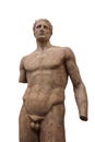 Greece, Delphi. Ancient statue of athletic young man. UNESCO World Heritage site. Royalty Free Stock Photo