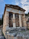 delphi greece athenian treasury ancient history Royalty Free Stock Photo