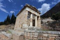 Delphi, Greece - July 19, 2019: The archaeological site of Delphi, seat of the oracle of the god Apollo