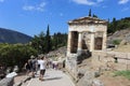 Delphi, Greece - July 19, 2019: The archaeological site of Delphi, seat of the oracle of the god Apollo
