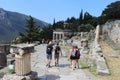 Delphi, Greece - July 19, 2019: The archaeological site of Delphi, seat of the oracle of the god Apollo
