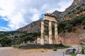 View of the Tholos of Delphi in the Sanctuary of Athena Pronaia in Delphi