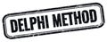 DELPHI METHOD text on black grungy vintage stamp