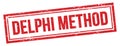 DELPHI METHOD text on red grungy vintage stamp