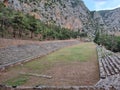 delphi stadio stadium ancient greek seesighting greece Royalty Free Stock Photo