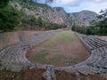 delphi stadio stadium ancient greek seesighting greece Royalty Free Stock Photo