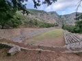 delphi stadio stadium ancient greek seesighting greece Royalty Free Stock Photo