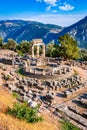 Delphi temple, Ancient Greece landmark Royalty Free Stock Photo