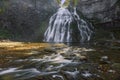 Delphi waterfalls in autumn.Delphi Falls County Park.New York.USA Royalty Free Stock Photo