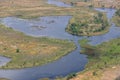 Aerial view of the Okavango Delta