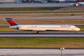 Delta Air Lines McDonnell Douglas MD-90 airplane Atlanta airport Royalty Free Stock Photo