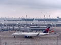 Delta aircraft departing from airport Munich