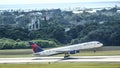 Delta Airlines Boeing 757 taking of from Tampa Airport