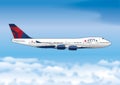 Delta Airlines, Boeing 747, United States Royalty Free Stock Photo