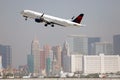 Delta Airlines plane taking off from Las Vegas Airport LAS