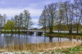 Delta of Dalalven river in southern norrland. Spring in Sweden. Scandinavia Royalty Free Stock Photo