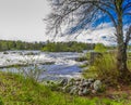 Delta of Dalalven river in southern norrland. Spring in Sweden. Scandinavia Royalty Free Stock Photo