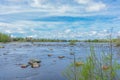 Delta of Dalalven river in southern norrland. Spring in Sweden. Scandinavia Royalty Free Stock Photo