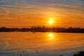 Delta del Ebro Ebre sunset in Deltebre Royalty Free Stock Photo