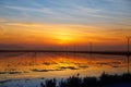 Delta del Ebro Ebre sunset in Deltebre Royalty Free Stock Photo