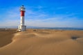 Delta del Ebro lighthouse Punta del Fangar Royalty Free Stock Photo