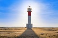 Delta del Ebro lighthouse Punta del Fangar Royalty Free Stock Photo