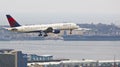 A Delta Jet on Approach in San Diego Royalty Free Stock Photo