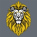 Delta Lion Face Vector Art Royalty Free Stock Photo