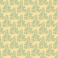 Delta Maidenhair Fern Leaf Seamless Pattern