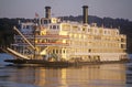 The Delta Queen, a relic of the steamboat era of the 19th century, still rolls down the Mississippi River