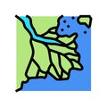 delta river color icon vector illustration