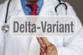 Delta-Variant Button - Doctor Touching Screen