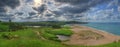 The delta of Veleka river, Bulgaria - panorama Royalty Free Stock Photo