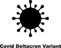 Deltacron. New variant of the SARS-CoV-2 coronavirus. New combined version of the Delta variant and the Omicron variant. Royalty Free Stock Photo