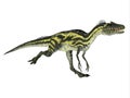 Deltadromeus Dinosaur Running and living during the Cretaceous Royalty Free Stock Photo