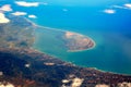 Deltebre Aerial Delta Ebro river in Tarragona Royalty Free Stock Photo