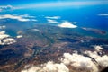 Deltebre Aerial Delta Ebro river in Tarragona