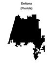 Deltona outline map Royalty Free Stock Photo