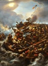 The Deluge ca 1651. Fictional Battle Depiction. Generative AI. Royalty Free Stock Photo