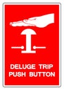 Deluge Trip Push Button Symbol Sign, Vector Illustration, Isolated On White Background Label. EPS10 Royalty Free Stock Photo