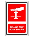 Deluge Trip Push Button Symbol Sign, Vector Illustration, Isolated On White Background Label. EPS10 Royalty Free Stock Photo