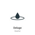 Deluge vector icon on white background. Flat vector deluge icon symbol sign from modern weather collection for mobile concept and Royalty Free Stock Photo